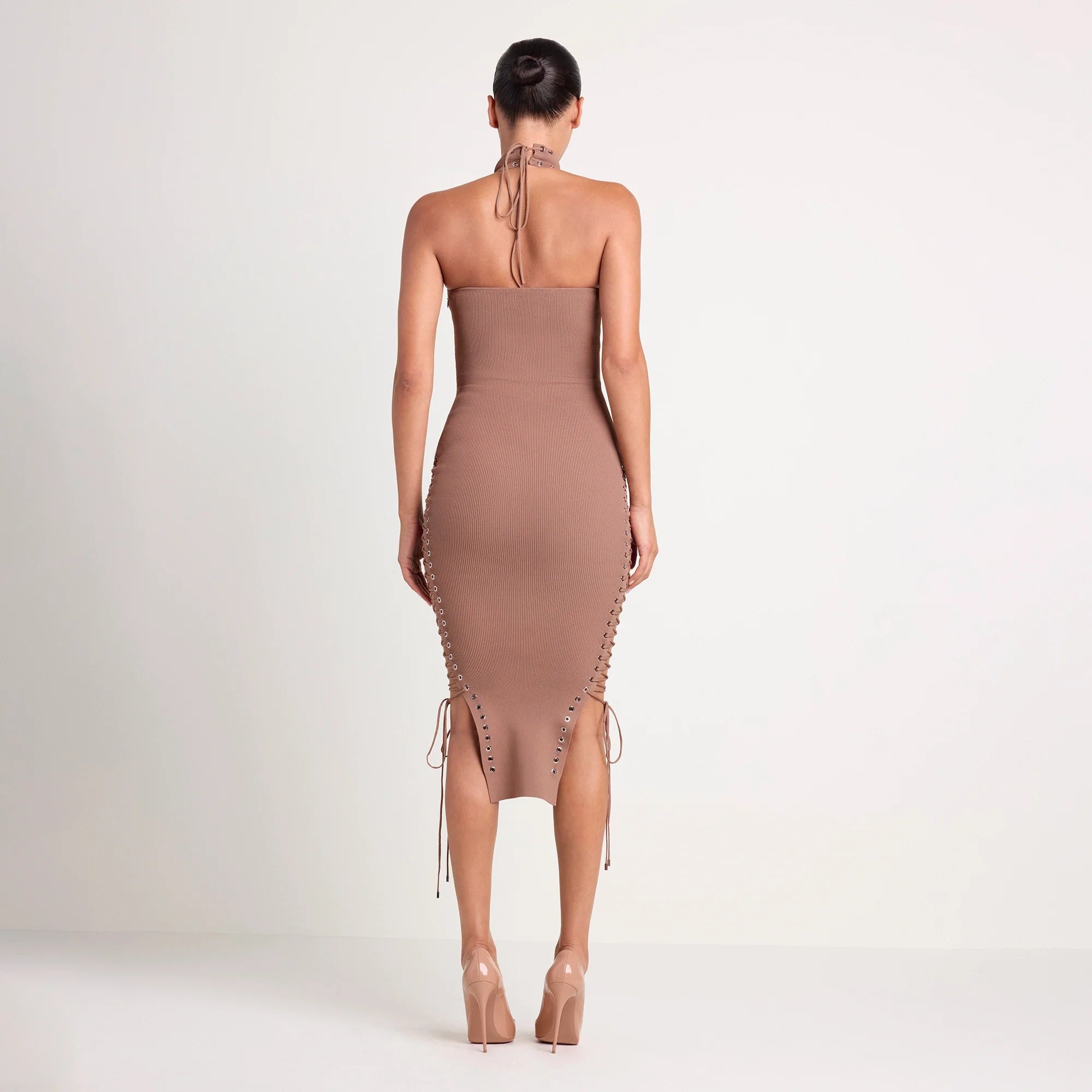 LUDOVIC DE SAINT SERNIN X SKIMS REFINED KNIT HALTER DRESS | SIENNA