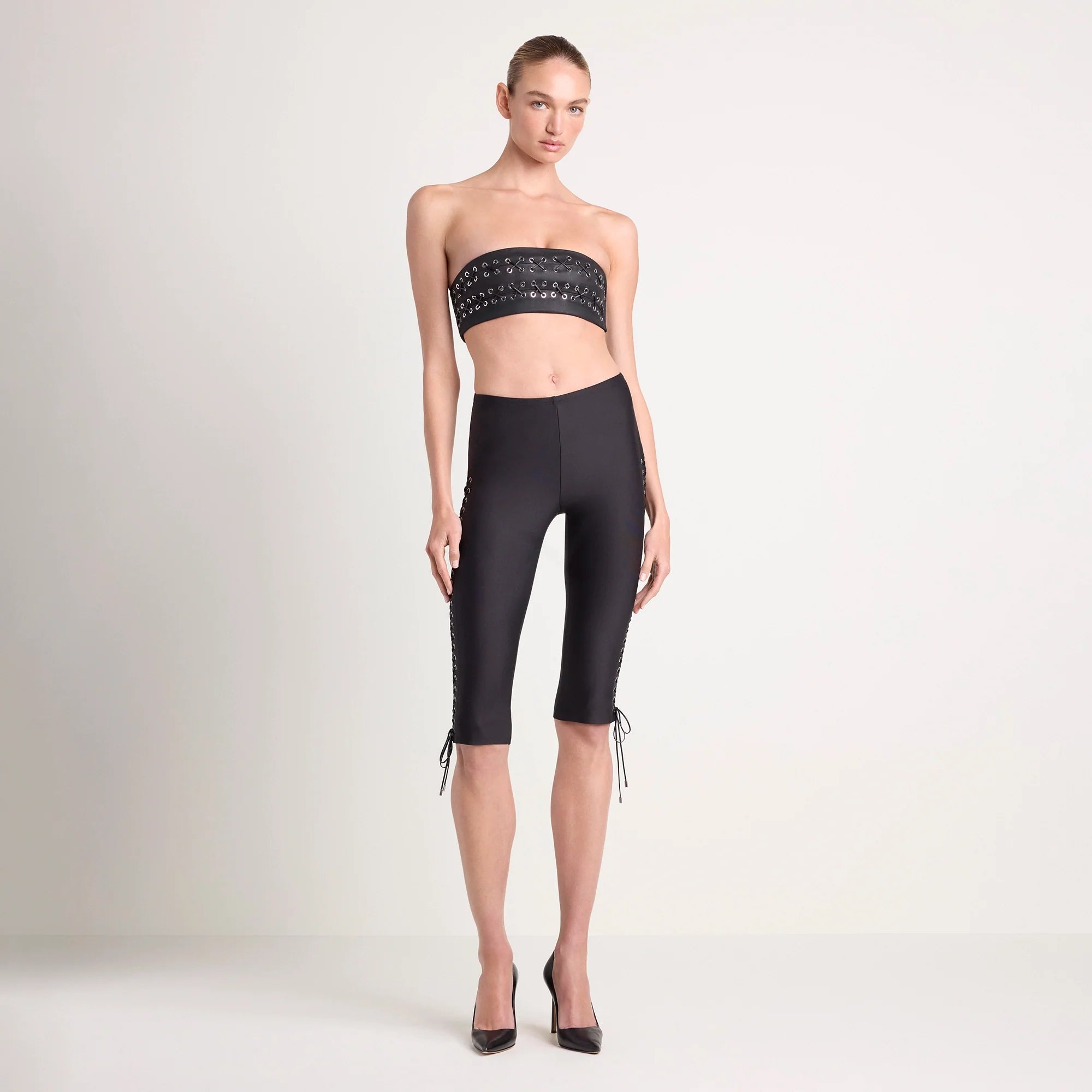 LUDOVIC DE SAINT SERNIN X SKIMS WAXED COTTON BANDEAU | ONYX