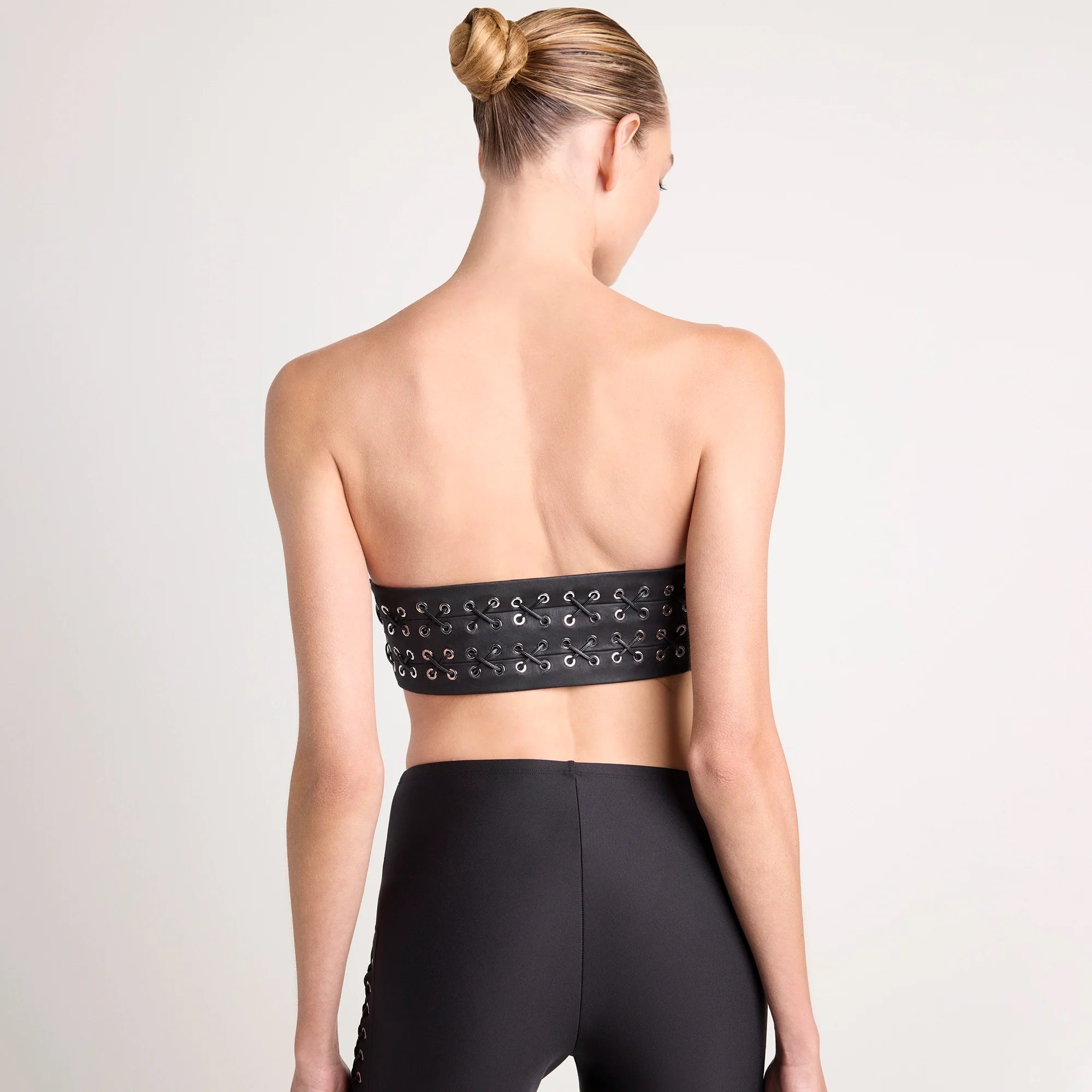 LUDOVIC DE SAINT SERNIN X SKIMS WAXED COTTON BANDEAU | ONYX