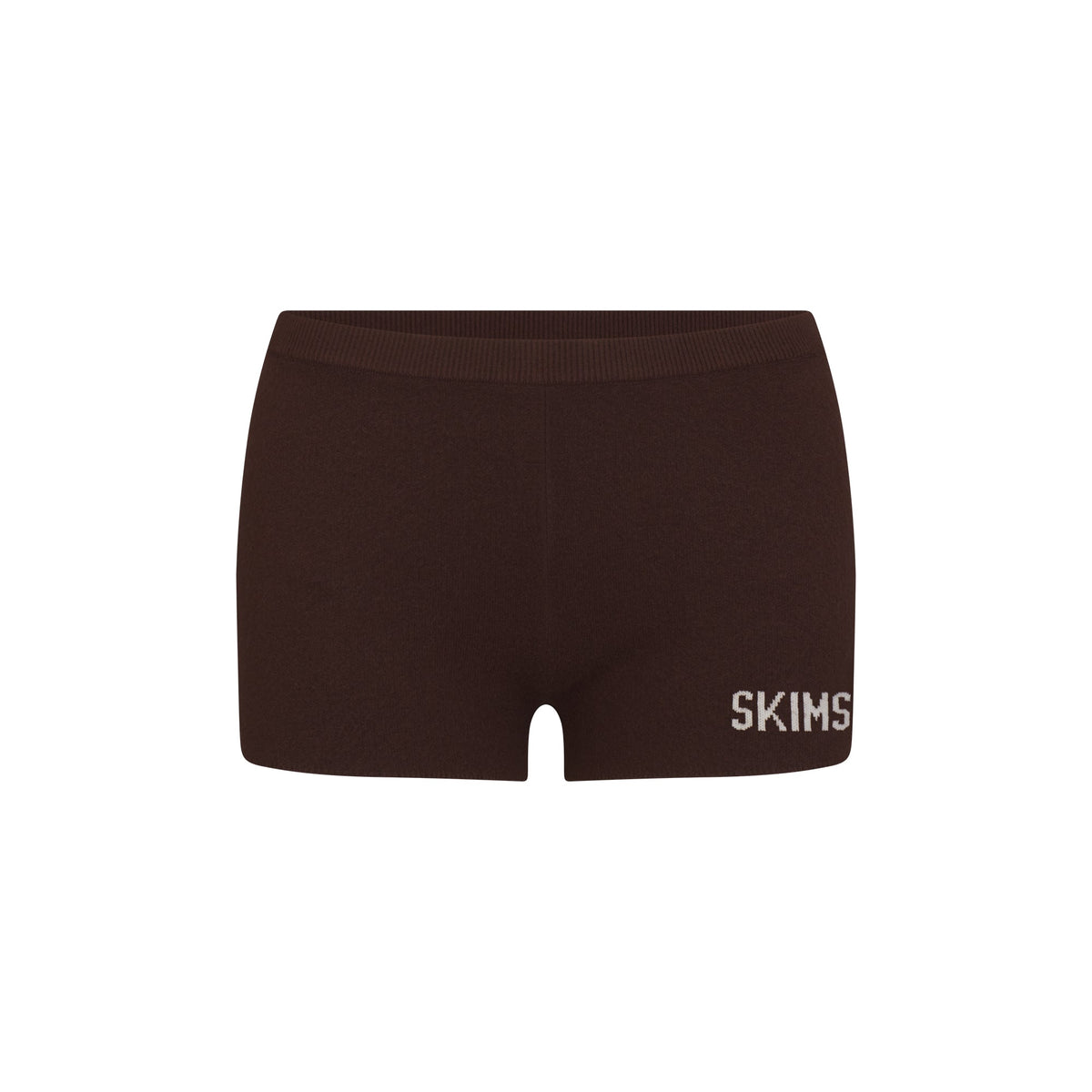 SWEATER KNIT LOGO SHORT | COCOA EGRET