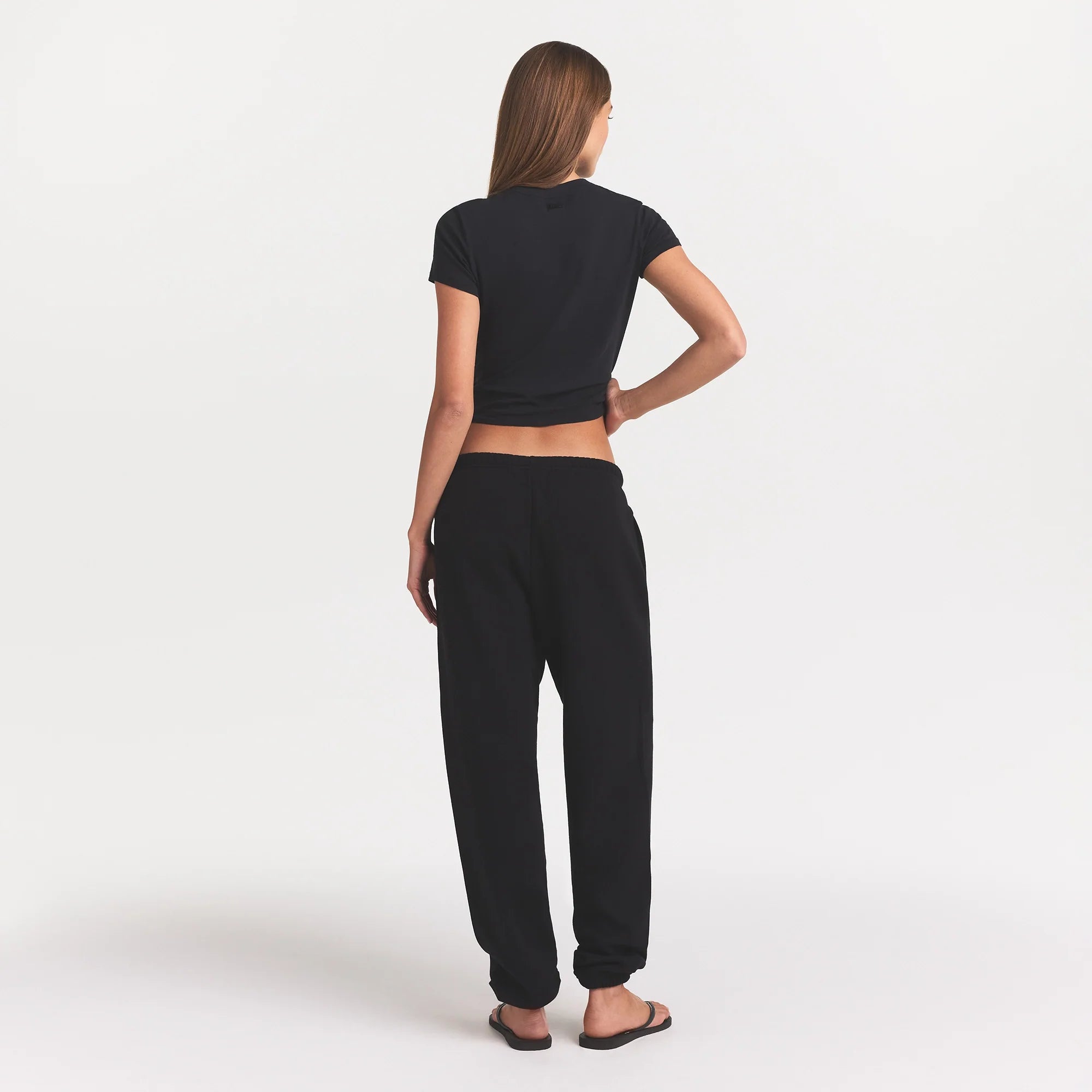 COTTON FLEECE JOGGER | ONYX