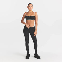 COTTON RIB LEGGING | SOOT CONTRAST