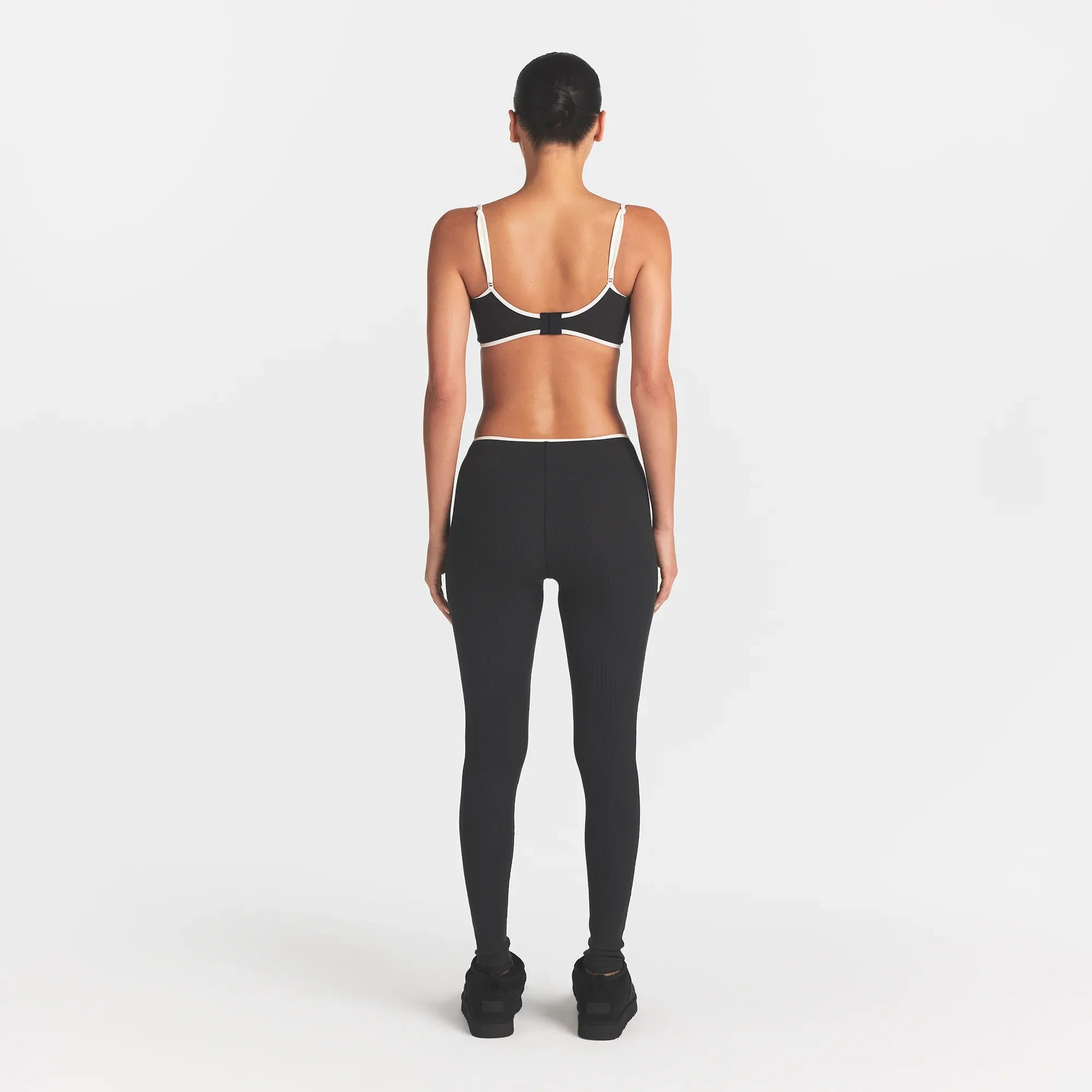 COTTON RIB LEGGING | SOOT CONTRAST