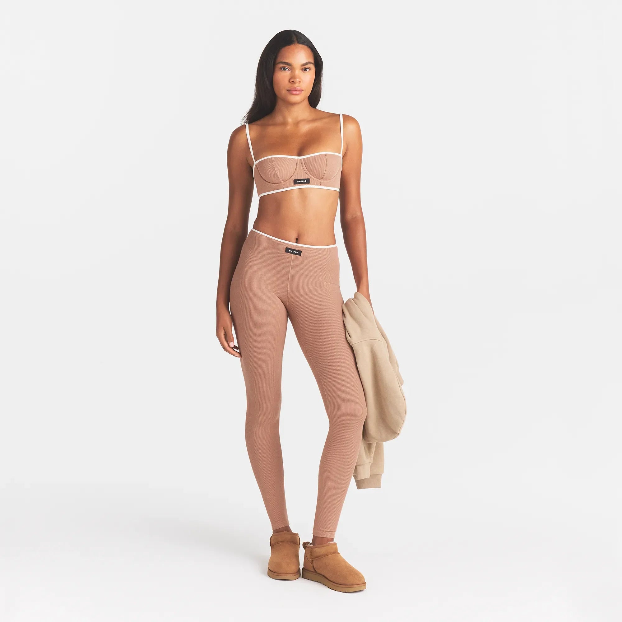 COTTON RIB LEGGING | SIENNA CONTRAST
