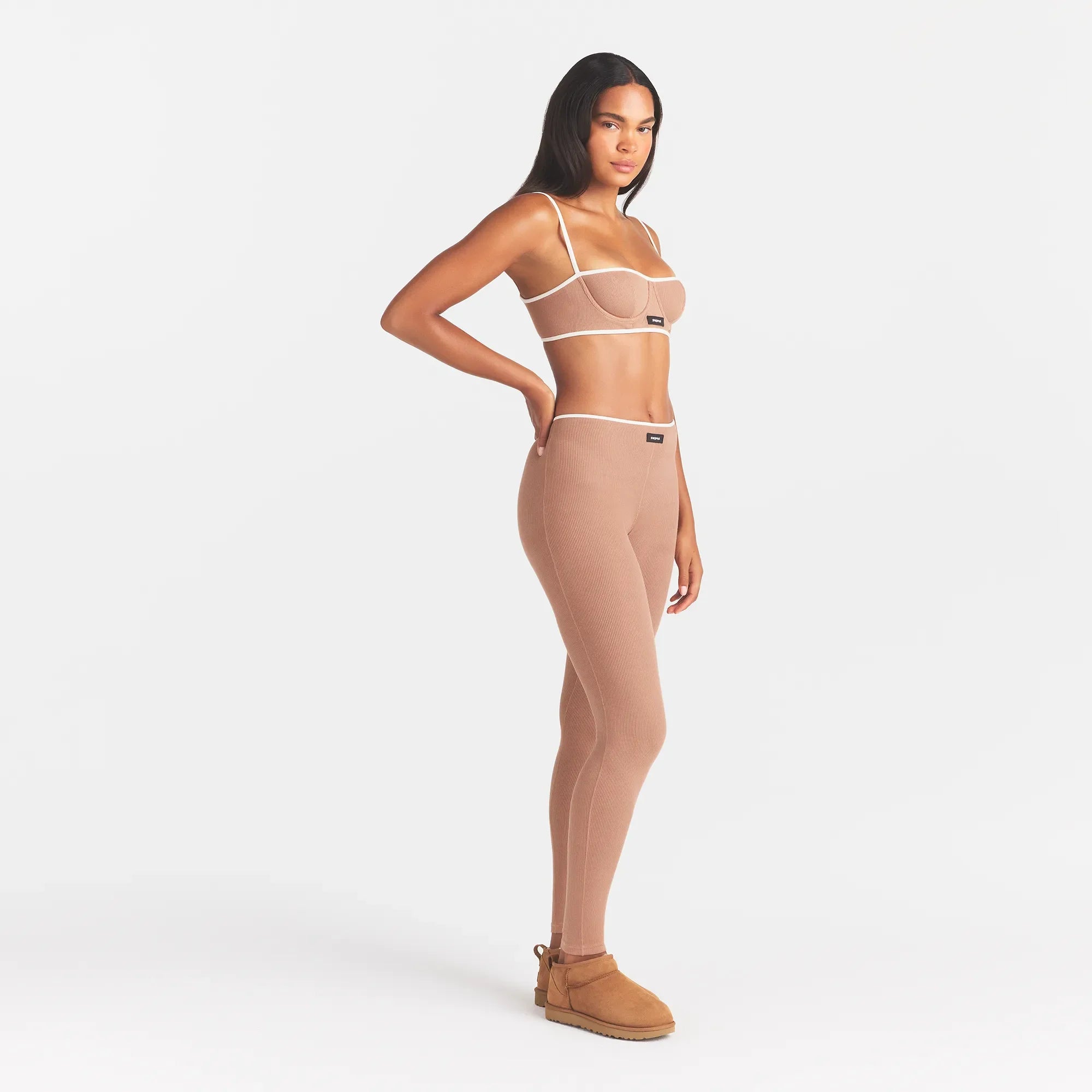 COTTON RIB LEGGING | SIENNA CONTRAST