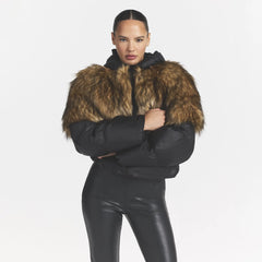 FAUX FUR STOLE | NEUTRAL ONYX MULTI