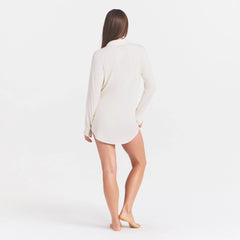 CLOUD SLEEP SHIRT DRESS | ECRU