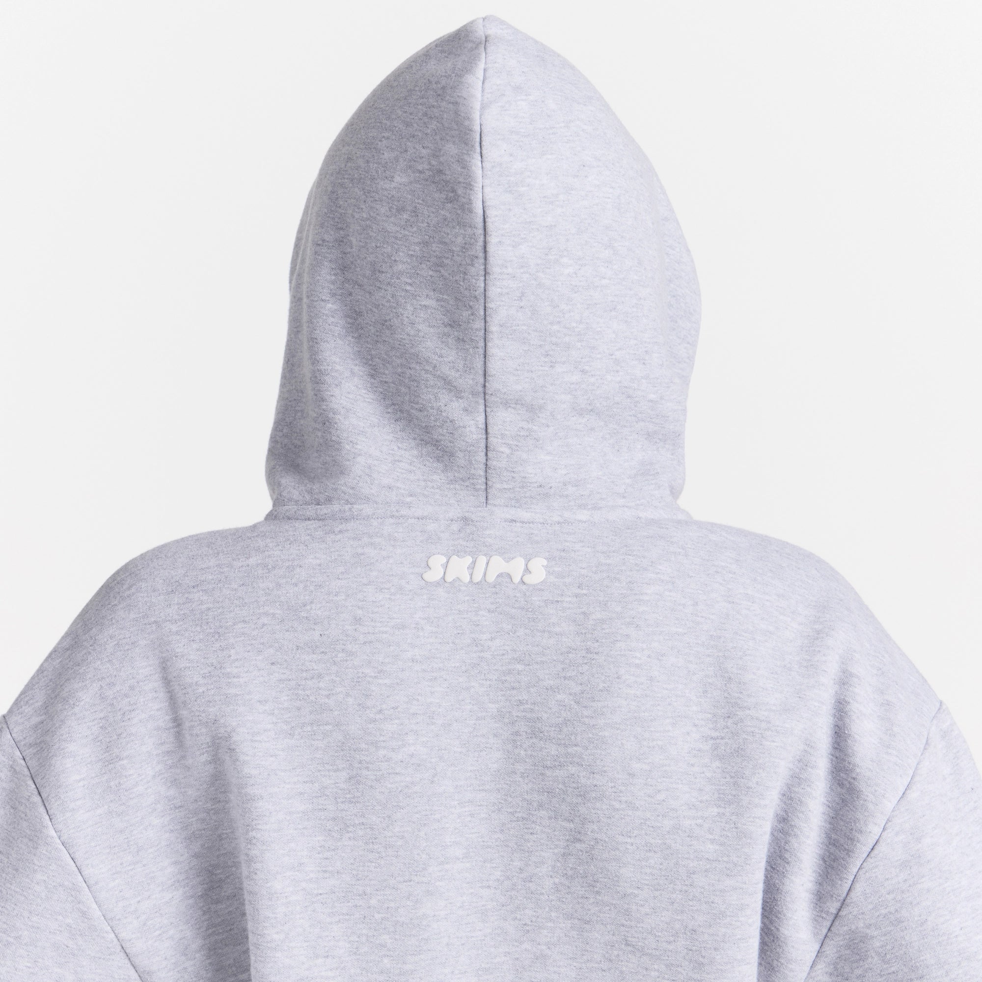 COTTON FLEECE ZIP UP ONESIE | HEATHER GREY