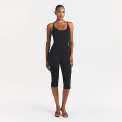 SMOOTH LOUNGE CAPRI CATSUIT | OBSIDIAN