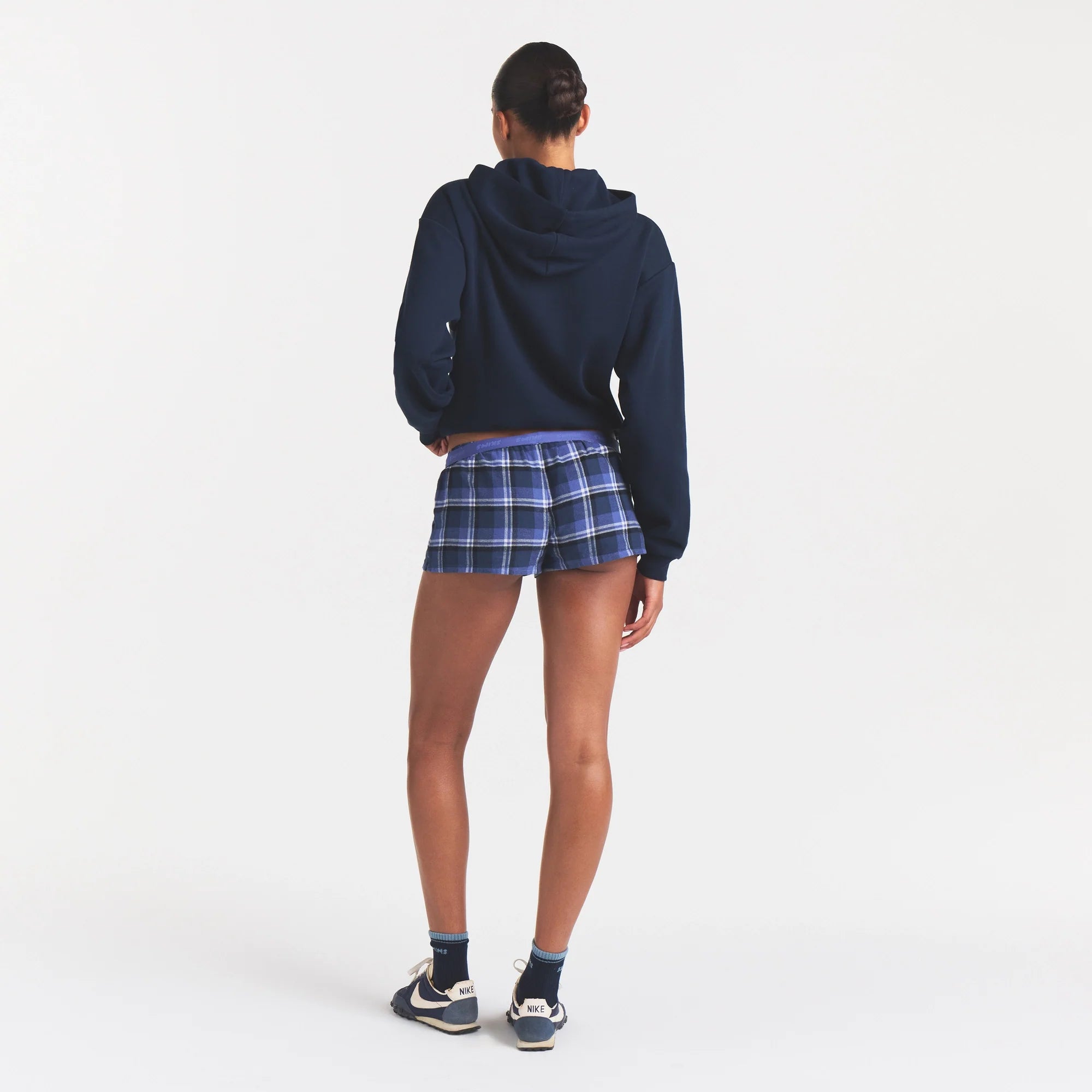 COTTON FLEECE HOODIE | NAVY