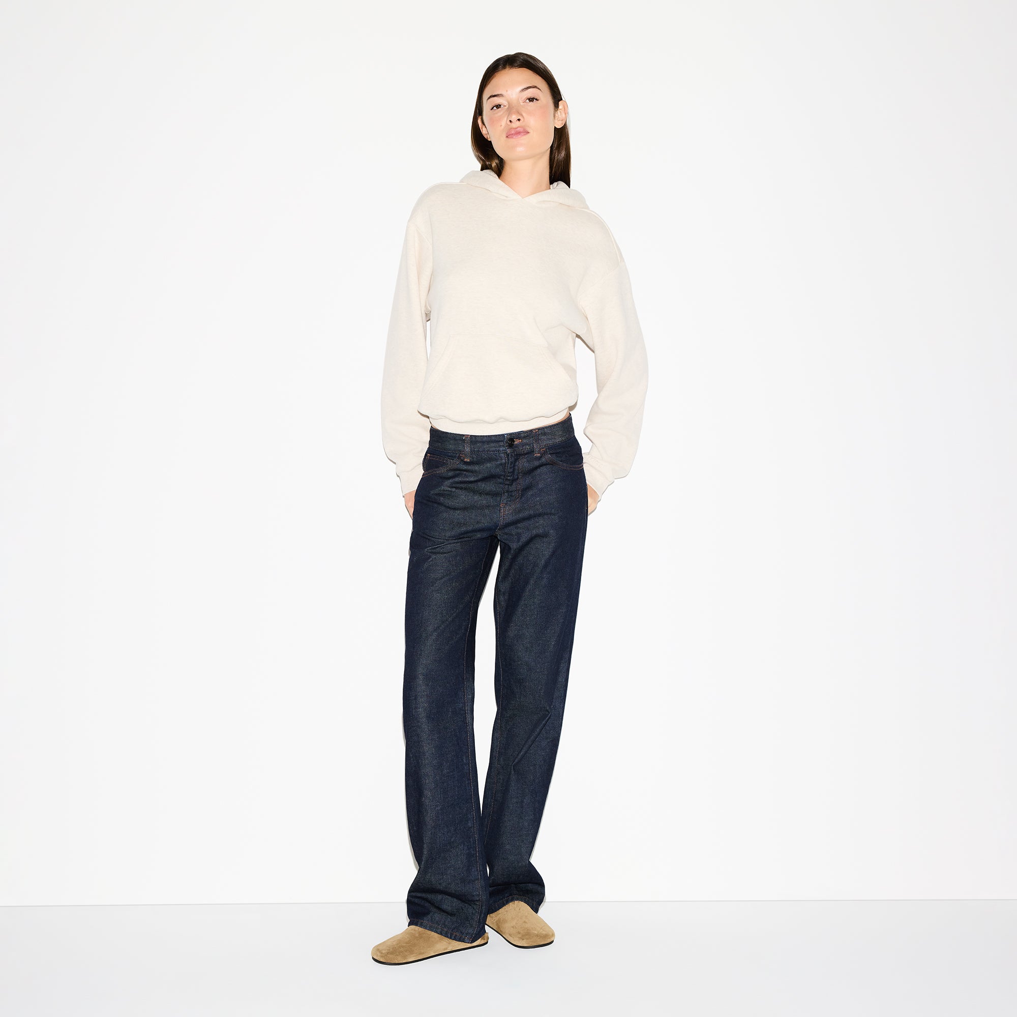 COTTON FLEECE HOODIE | OATMEAL HEATHER