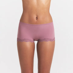 FITS EVERYBODY LACE BOY SHORT | MUTED MAUVE
