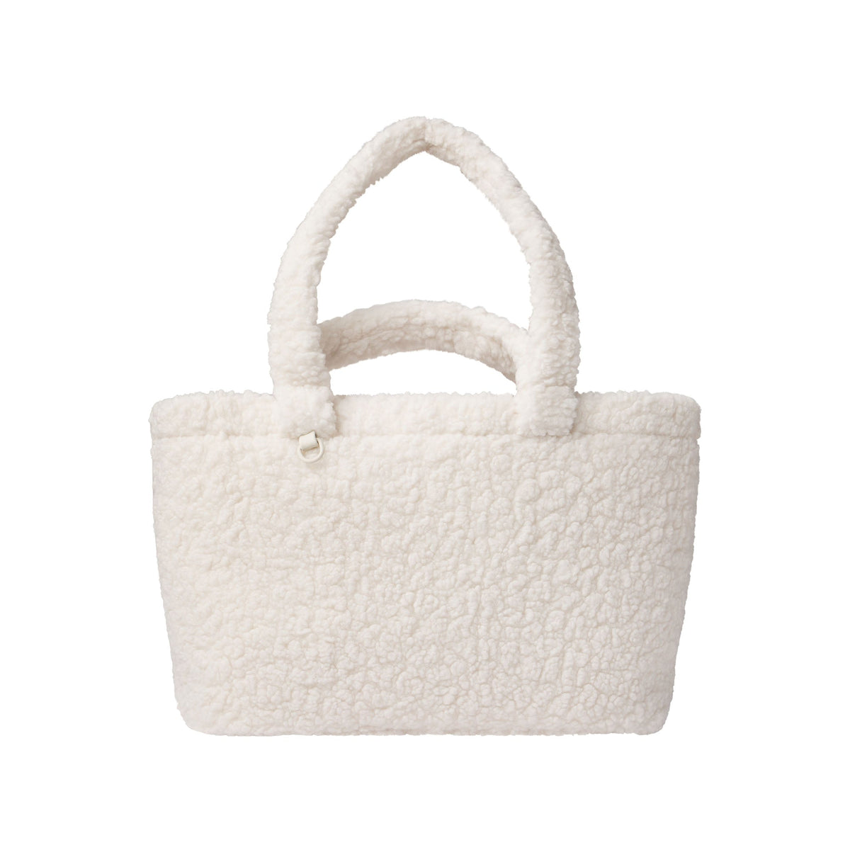 FAUX SHEARLING LARGE TOTE | IVORY
