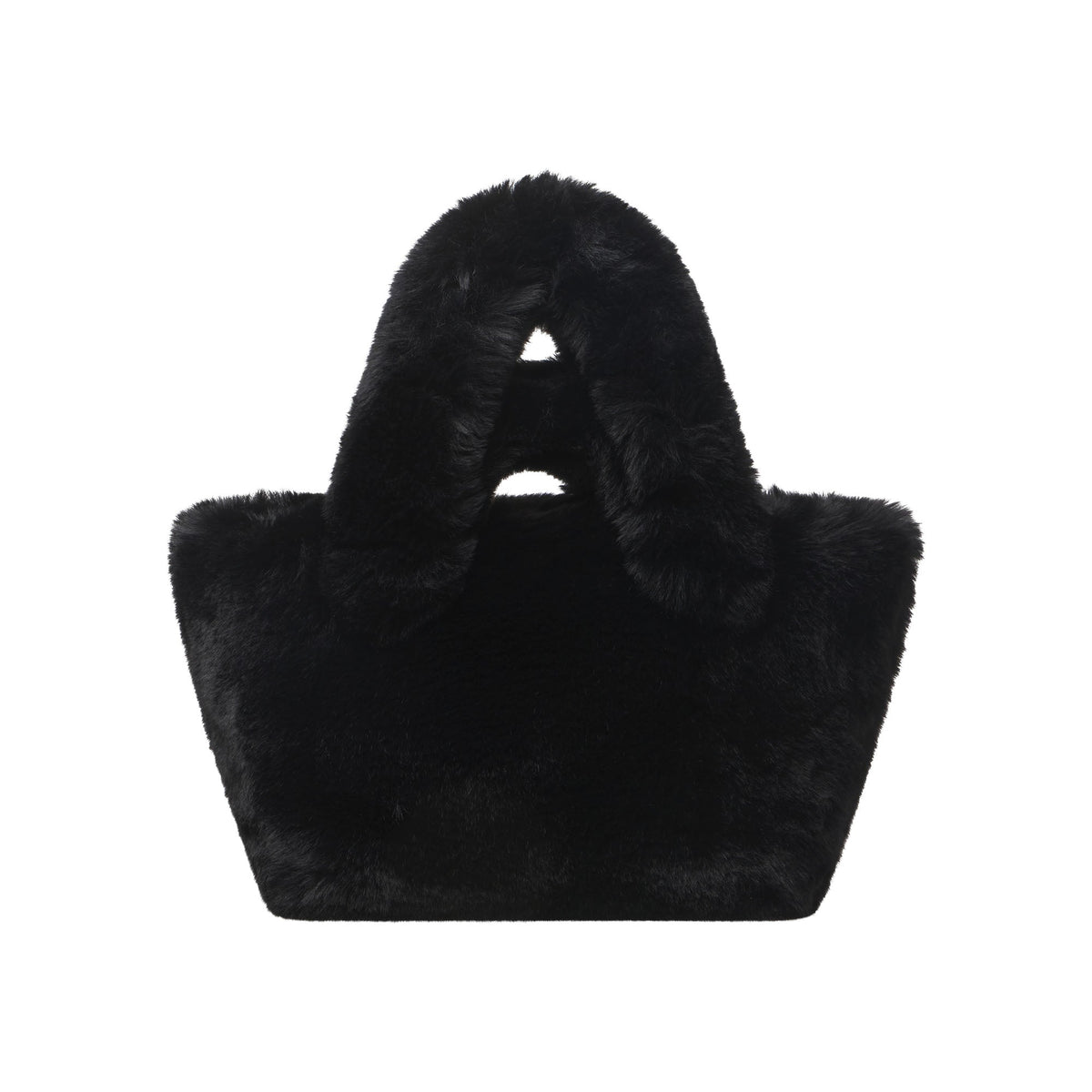 FAUX FUR SMALL TOTE | ONYX