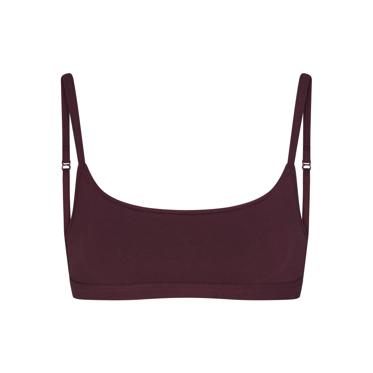 EVERYDAY COTTON SCOOP BRALETTE | CURRANT