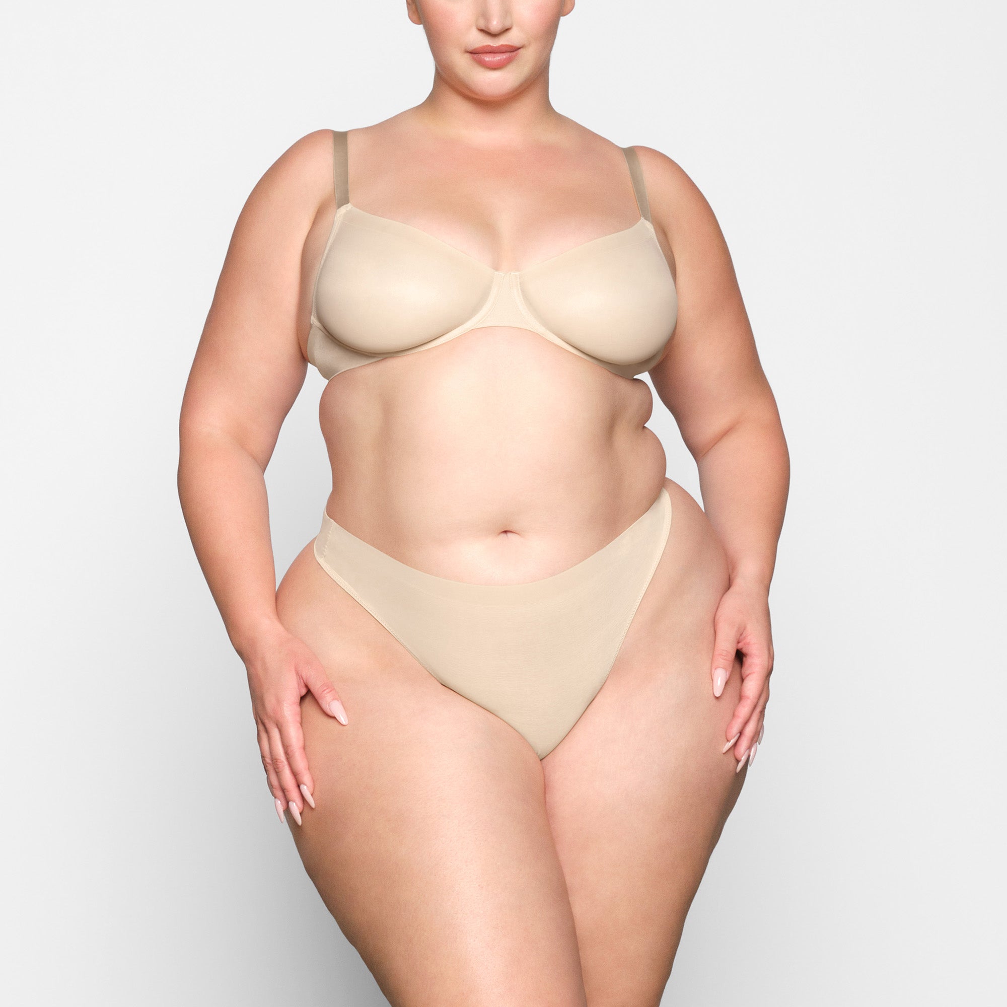 NO SHOW UNLINED DEMI BRA | SAND