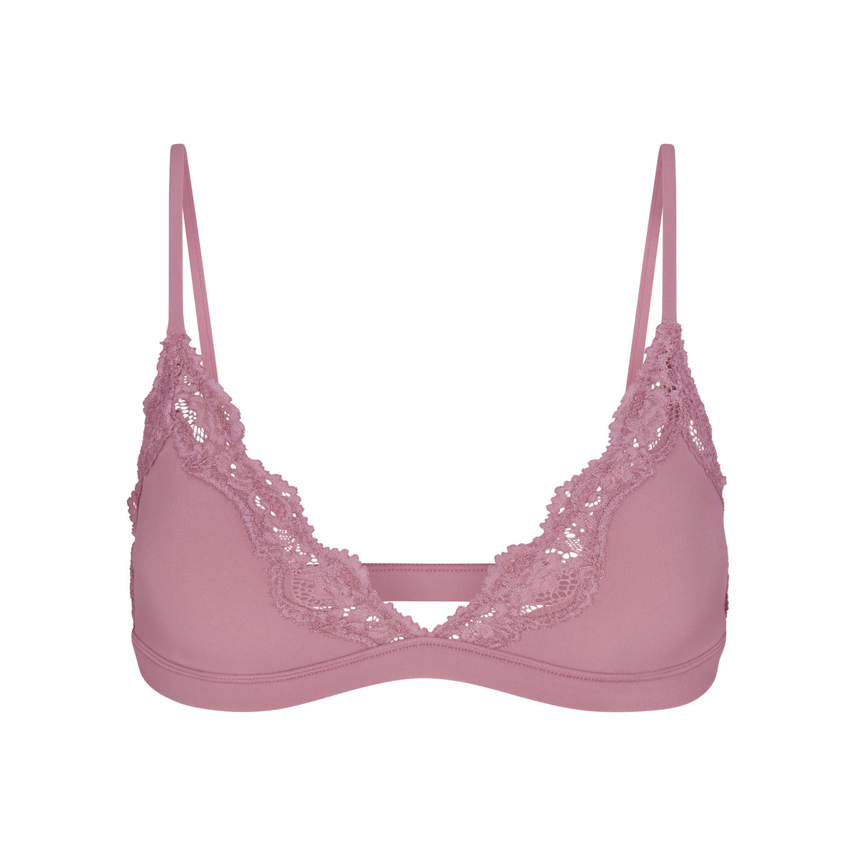 FITS EVERYBODY LACE TRIANGLE BRALETTE | MUTED MAUVE