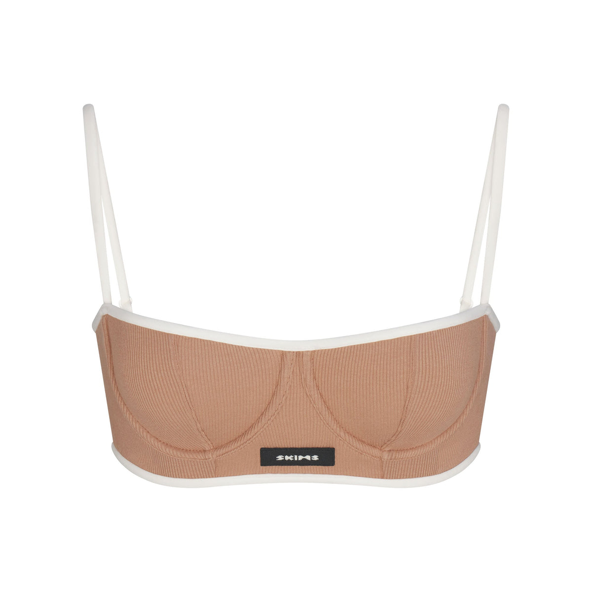 COTTON RIB BALCONETTE BRA | SIENNA CONTRAST