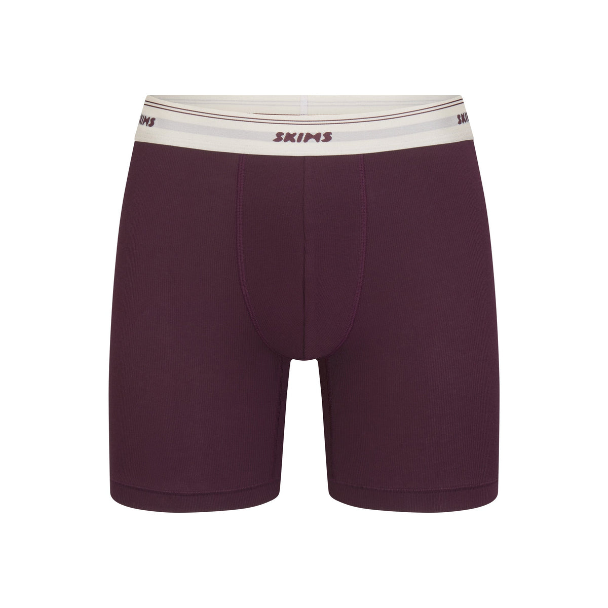 SKIMS COTTON RIB MENS 5" BOXER BRIEF | CURRANT