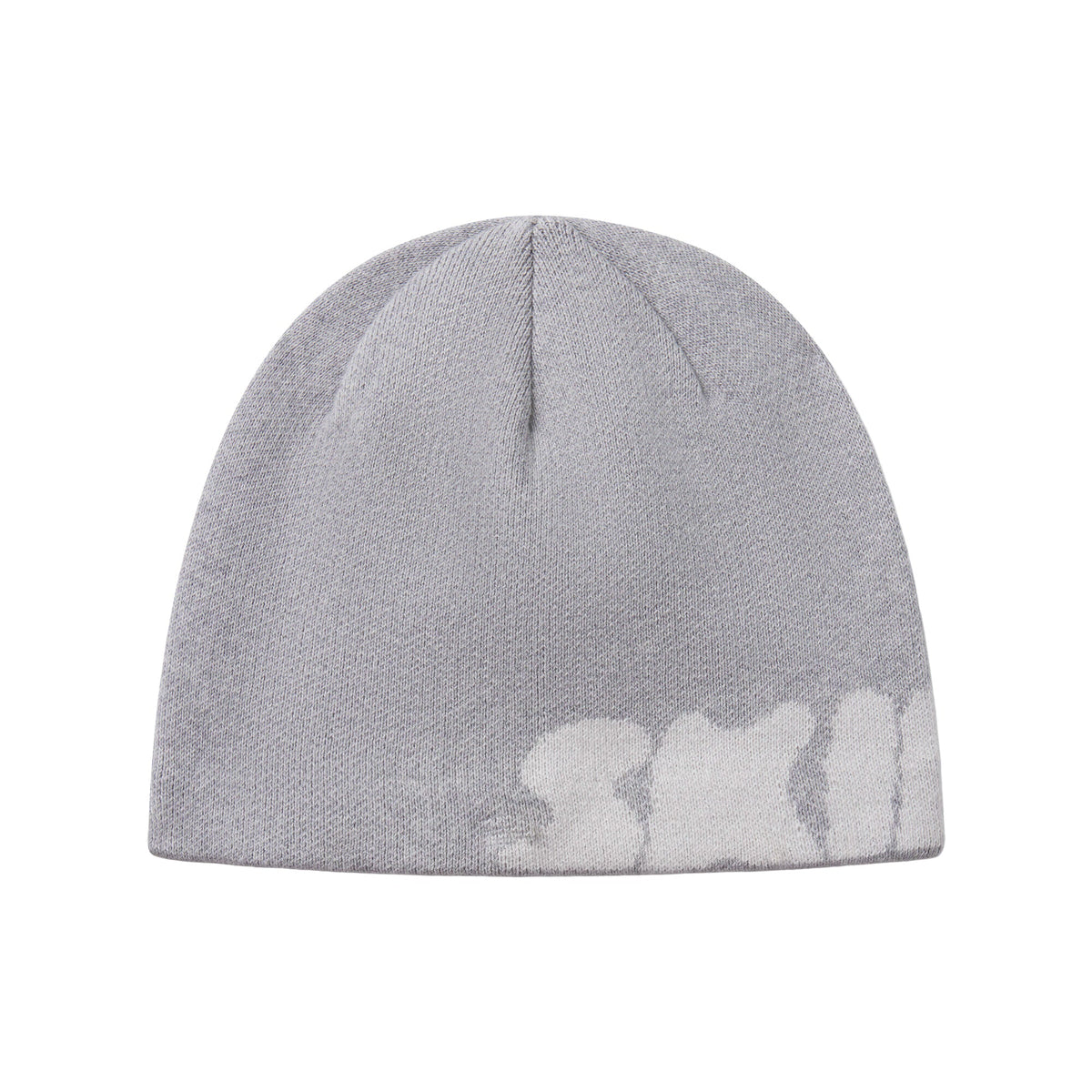 COTTON KNIT MENS LOGO BEANIE | LIGHT HEATHER GREY