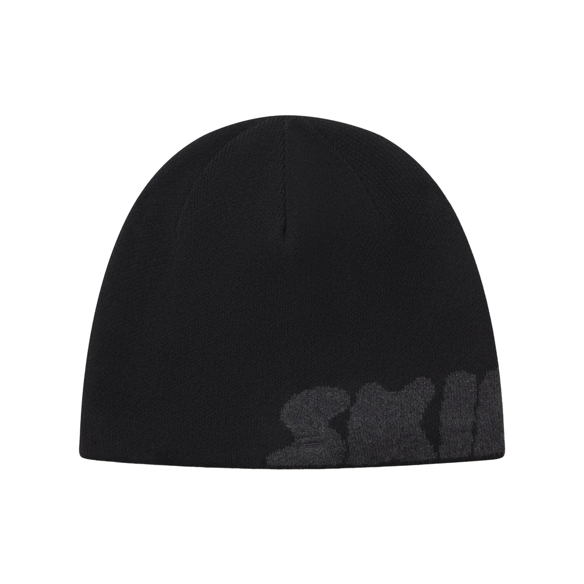 COTTON KNIT MENS LOGO BEANIE | ONYX