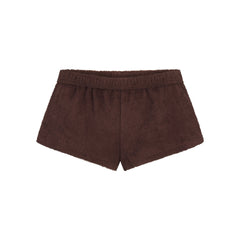 TERRY COVER-UPS FOLDOVER SHORT | DARK SEPIA