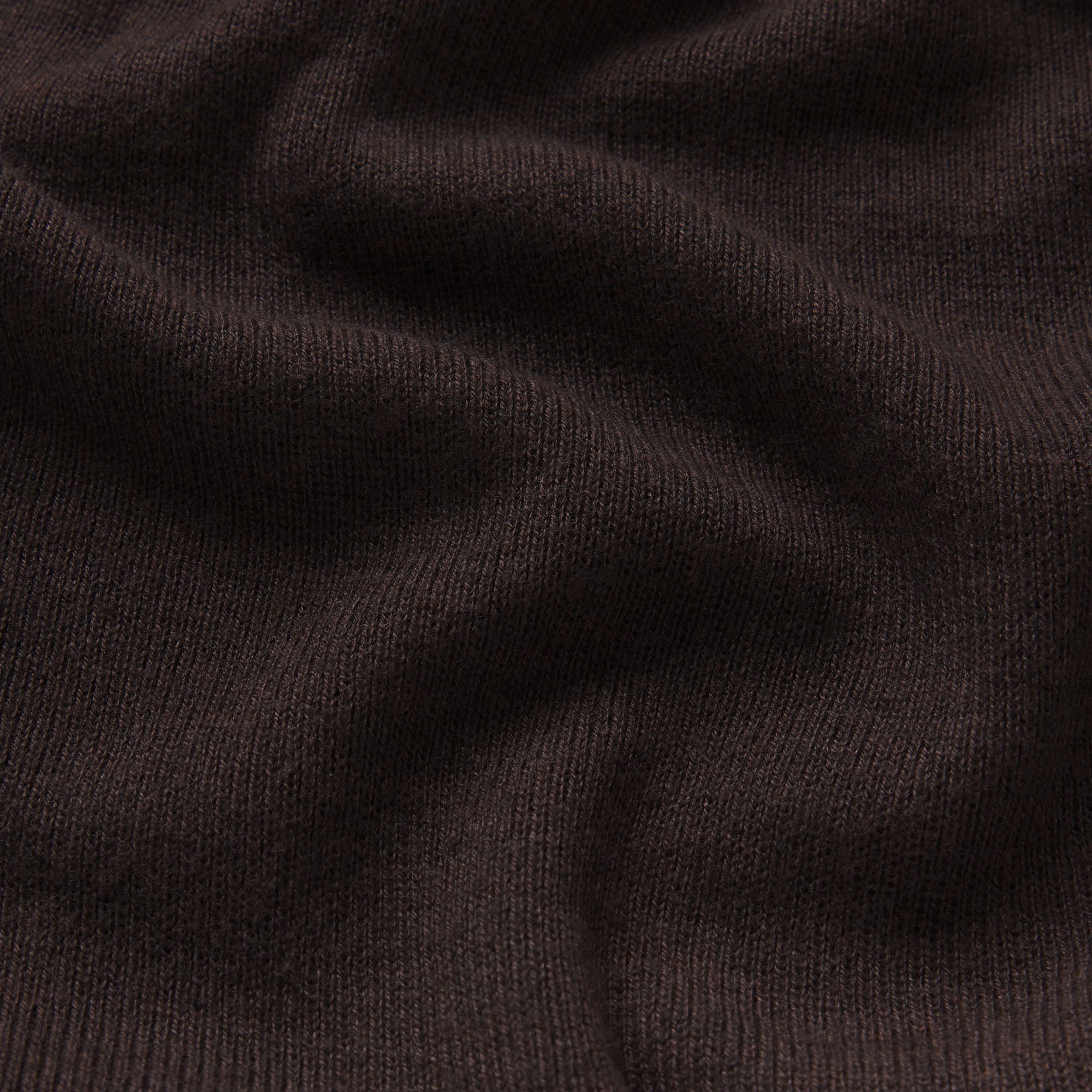 ESSENTIAL KNIT ROUNDED CROPPED CARDIGAN | ESPRESSO