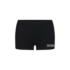 SWEATER KNIT LOGO SHORT | ONYX EGRET