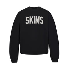 SWEATER KNIT LOGO PULLOVER | ONYX EGRET