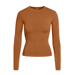 COTTON JERSEY LONG SLEEVE T-SHIRT | CHAI