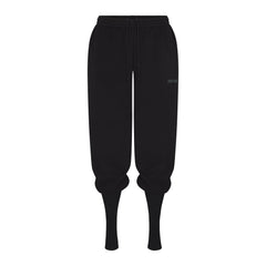 COTTON FLEECE LEG WARMER SWEATPANT WITH EMBOSSED LOGO | ONYX