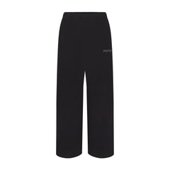 COTTON FLEECE STRAIGHT LEG PANT WITH EMBOSSED LOGO | ONYX