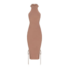 LUDOVIC DE SAINT SERNIN X SKIMS REFINED KNIT HALTER DRESS | SIENNA
