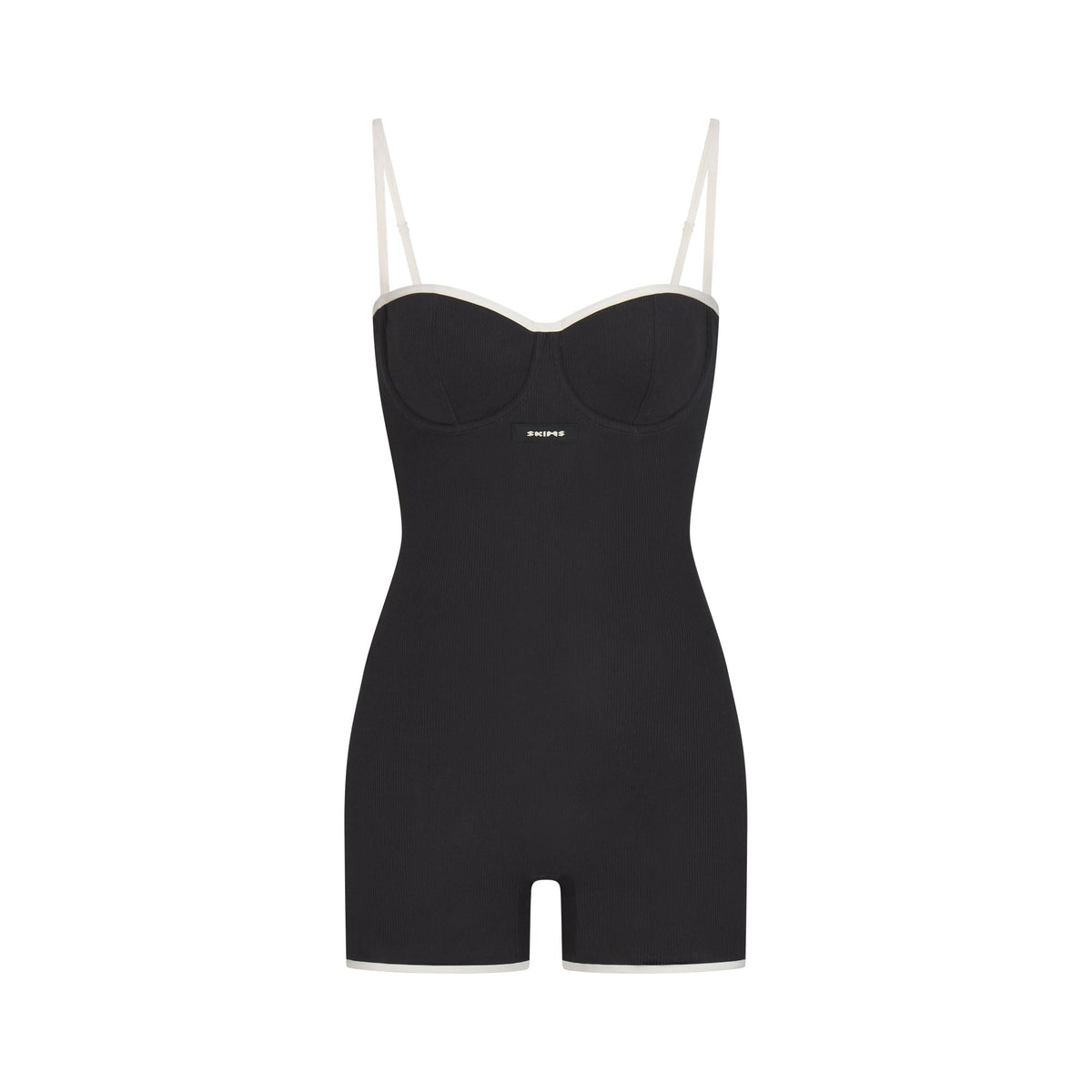 COTTON RIB ONESIE  | SOOT CONTRAST
