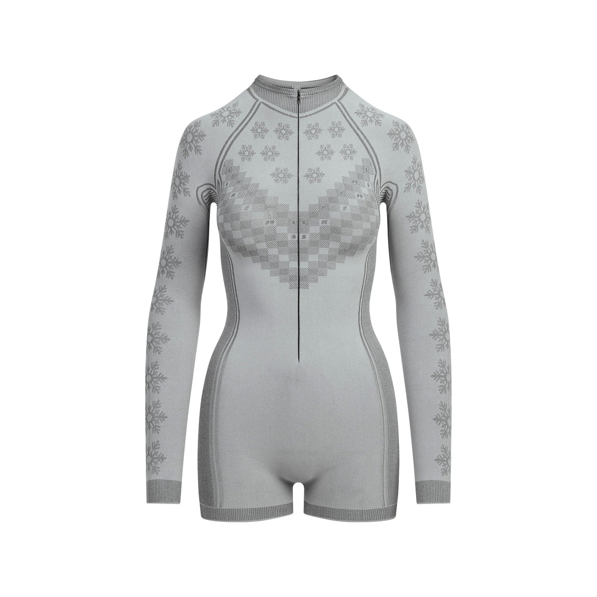 SKIMS FIRST LAYERS HALF ZIP ONESIE | MIRROR WINTER FAIRISLE