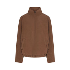 FAUX SUEDE HALF ZIP JACKET | JASPER