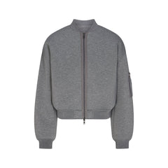 NEOPRENE OUTERWEAR REVERSIBLE BOMBER JACKET | DARK HEATHER GREY