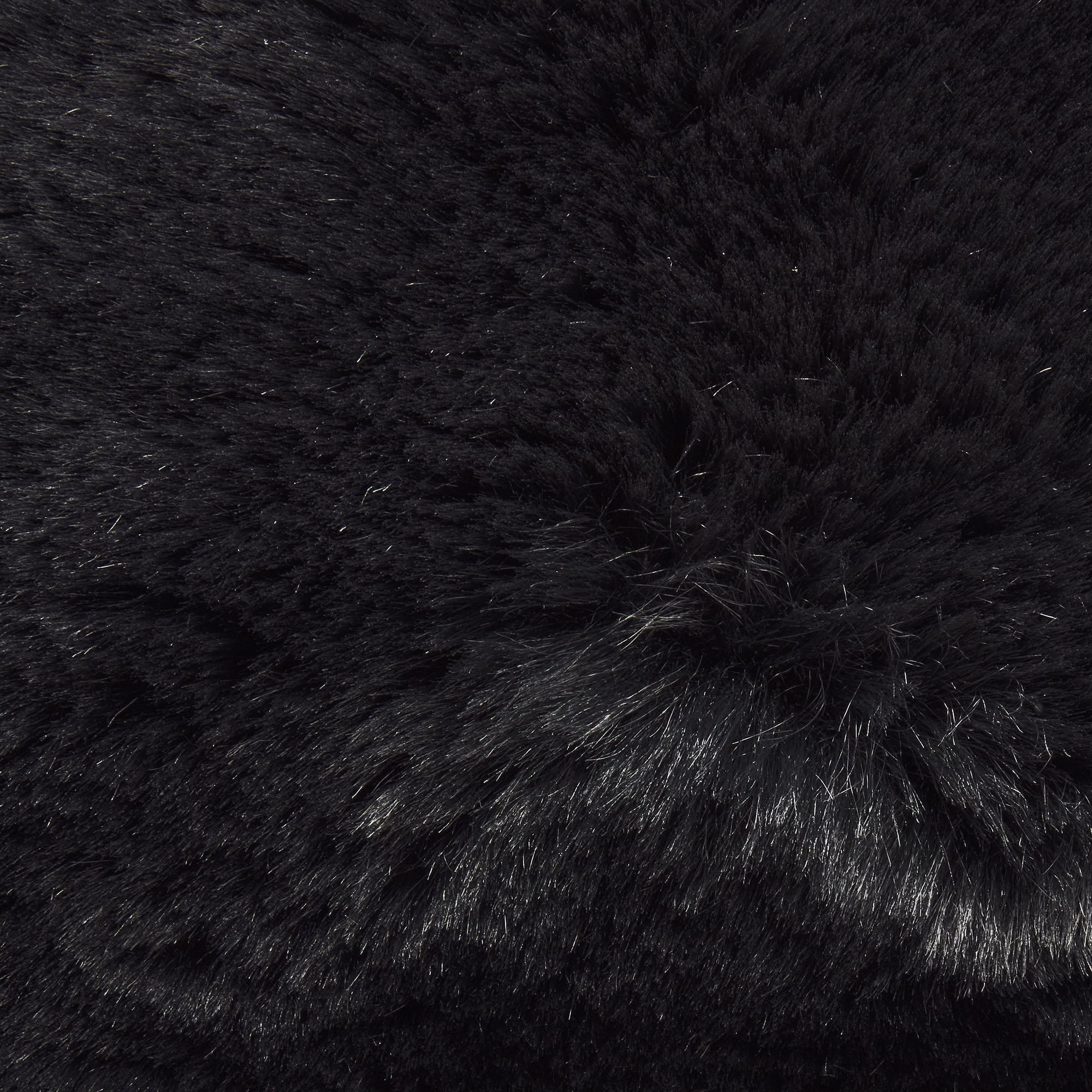 FAUX FUR HOODED ZIP UP JACKET | ONYX