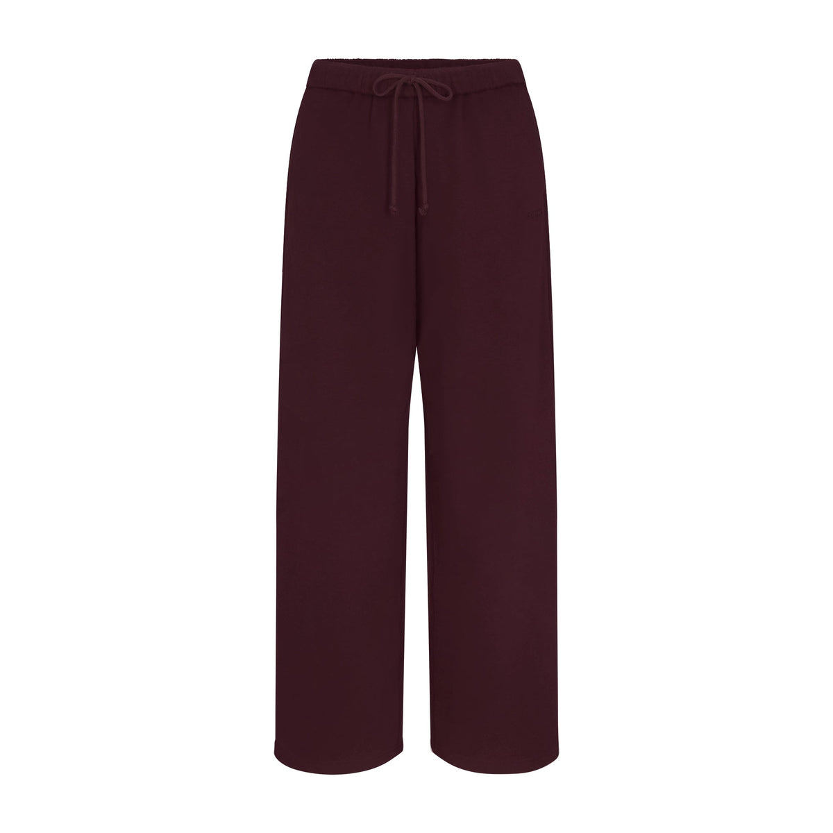 COTTON FLEECE STRAIGHT LEG PANT | CURRANT