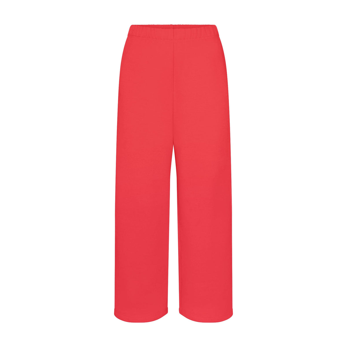 COTTON FLEECE STRAIGHT LEG PANT | WASHED RED