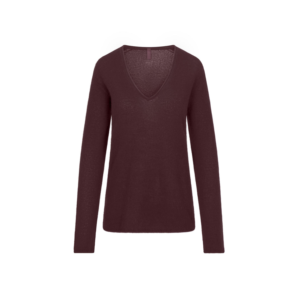 AIRY CASHMERE V-NECK PULLOVER | CURRANT
