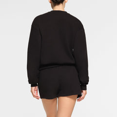 COTTON FLEECE CREWNECK | ONYX