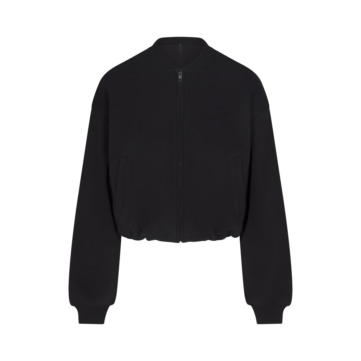 COTTON FLEECE BOMBER JACKET | ONYX