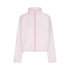 TEDDY BOXY ZIP UP JACKET | CHERRY BLOSSOM