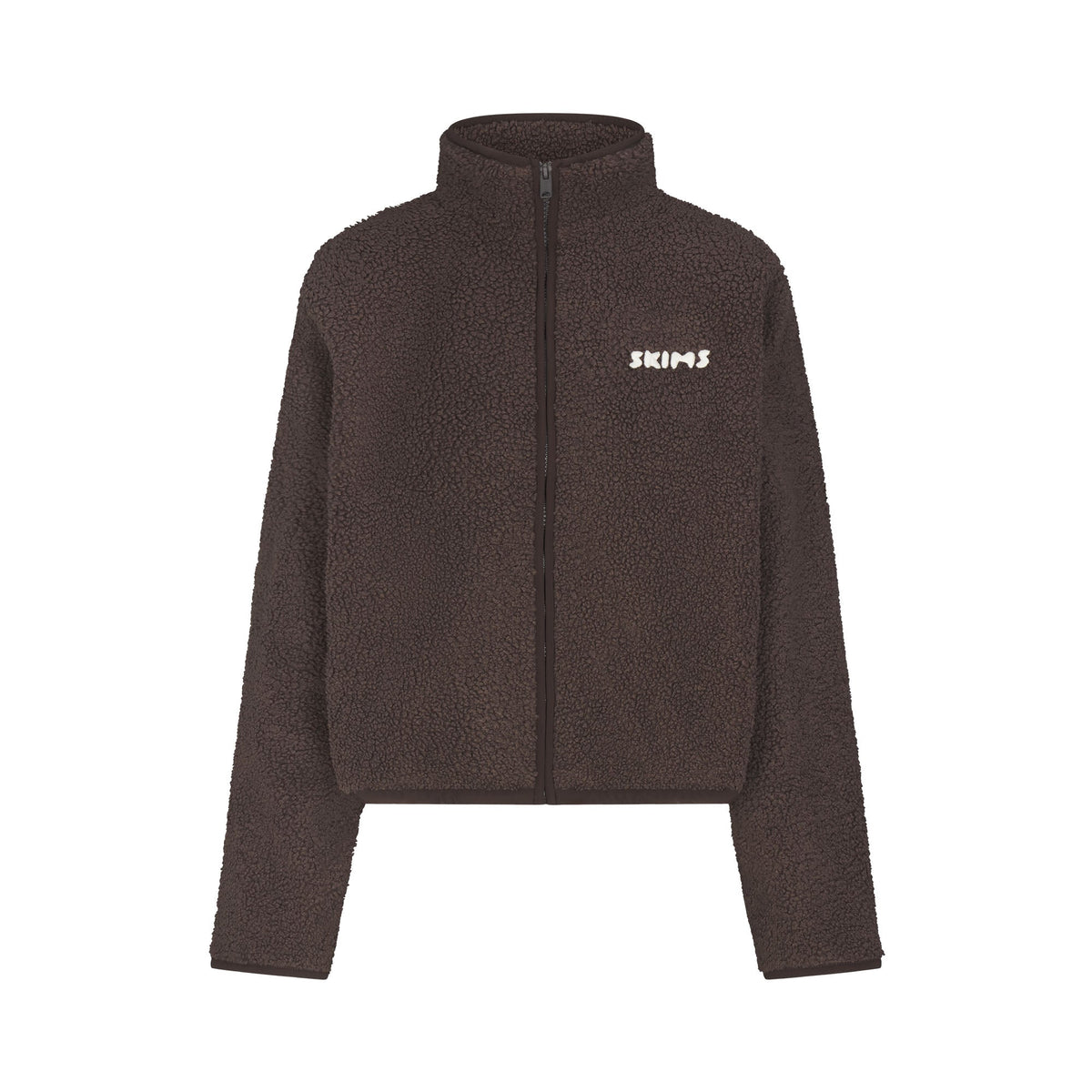 TEDDY BOXY ZIP UP JACKET | ESPRESSO