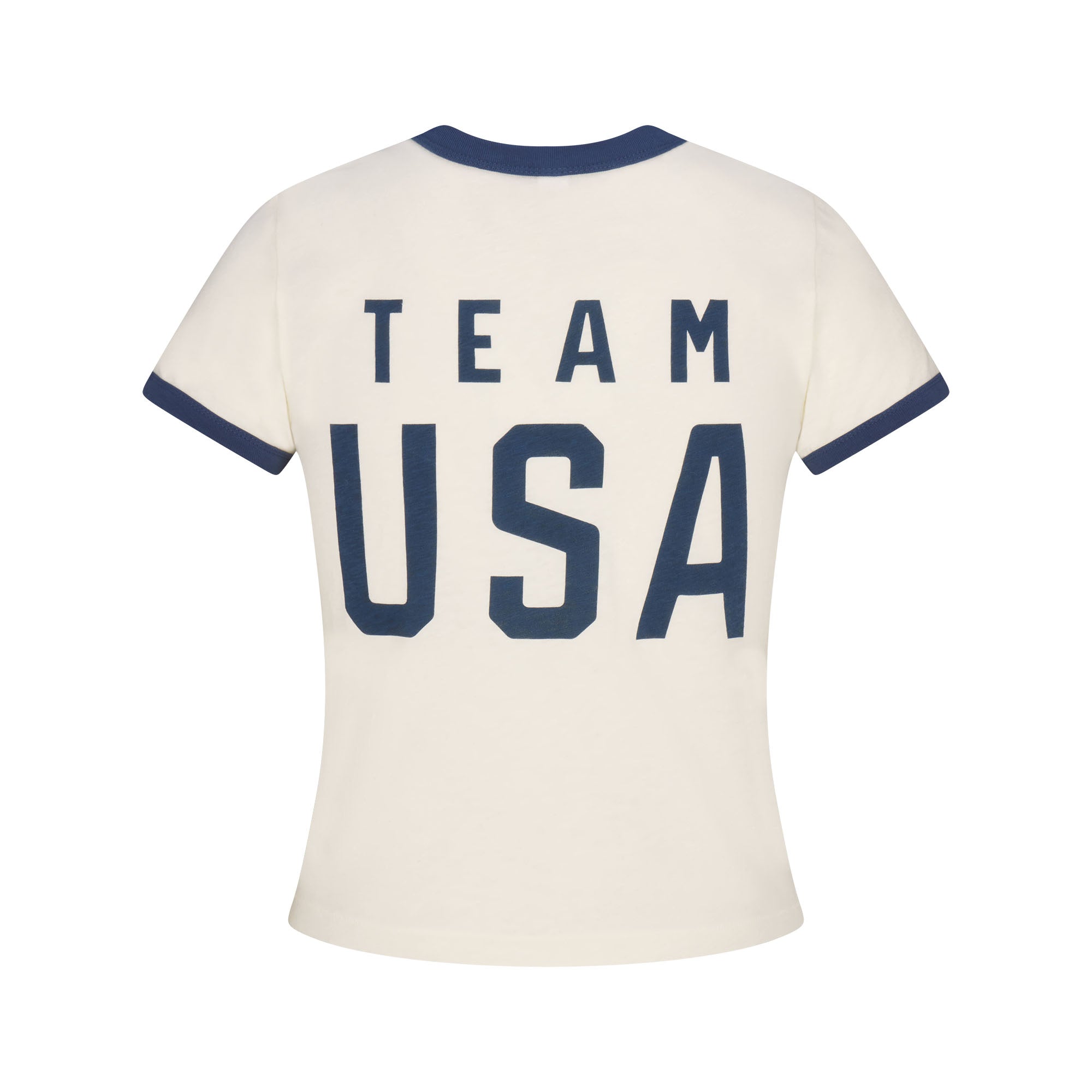 SKIMS FOR TEAM USA WORN IN JERSEY PARALYMPIC SHRUNKEN T-SHIRT | ECRU
