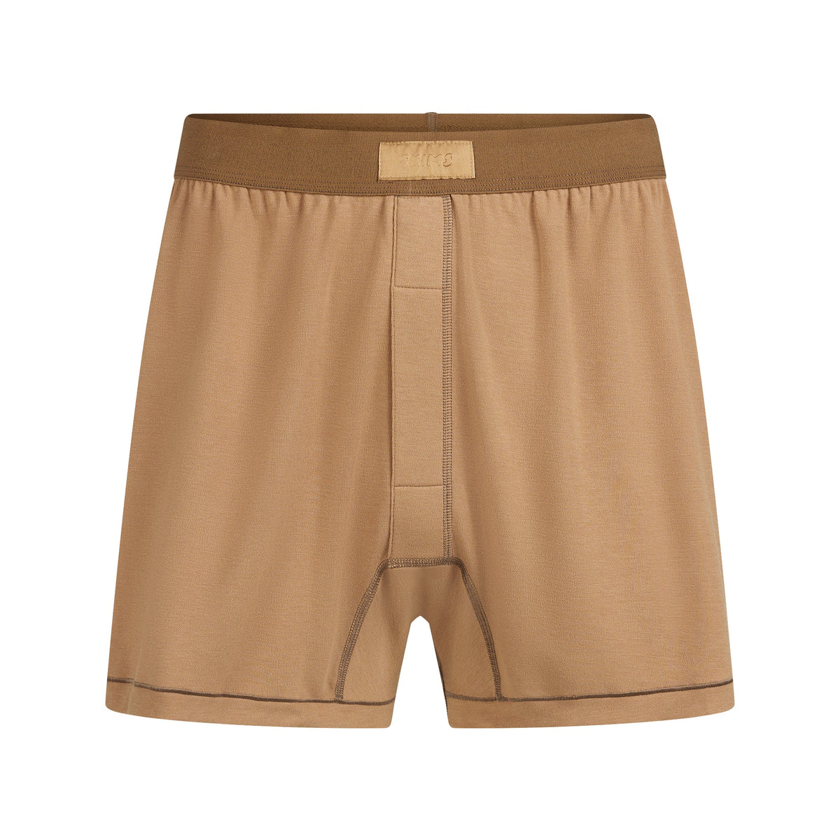 SKIMS COTTON MENS KNIT BOXER | RUSSET