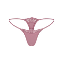 FITS EVERYBODY LACE STRING THONG | MUTED MAUVE