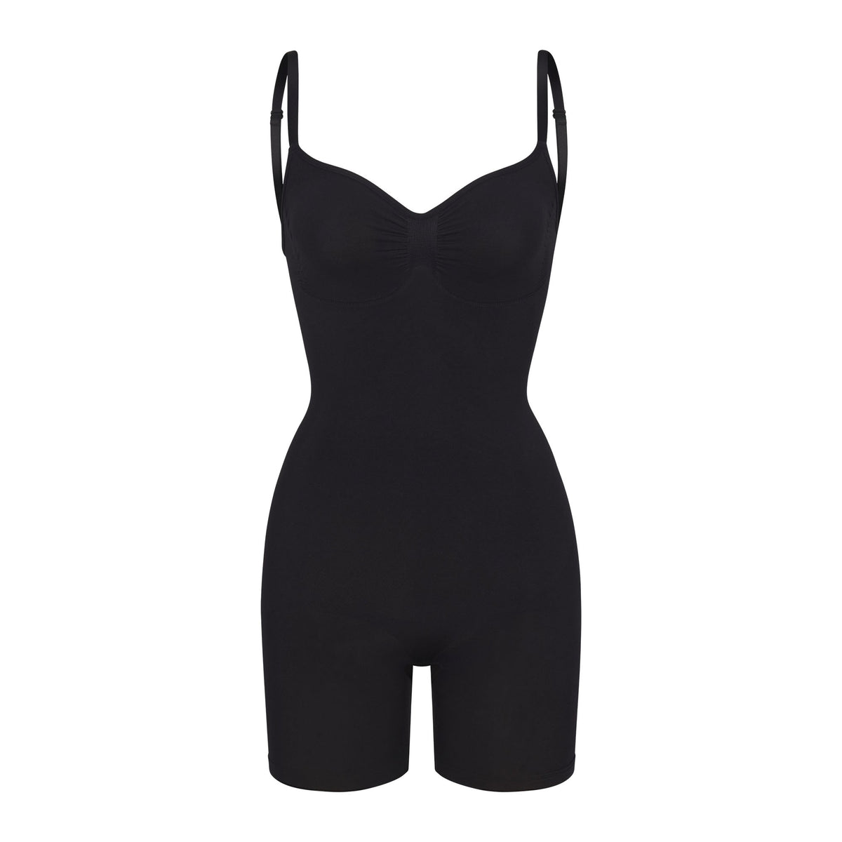 SEAMLESS SCULPT LOW BACK MID THIGH BODYSUIT | ONYX