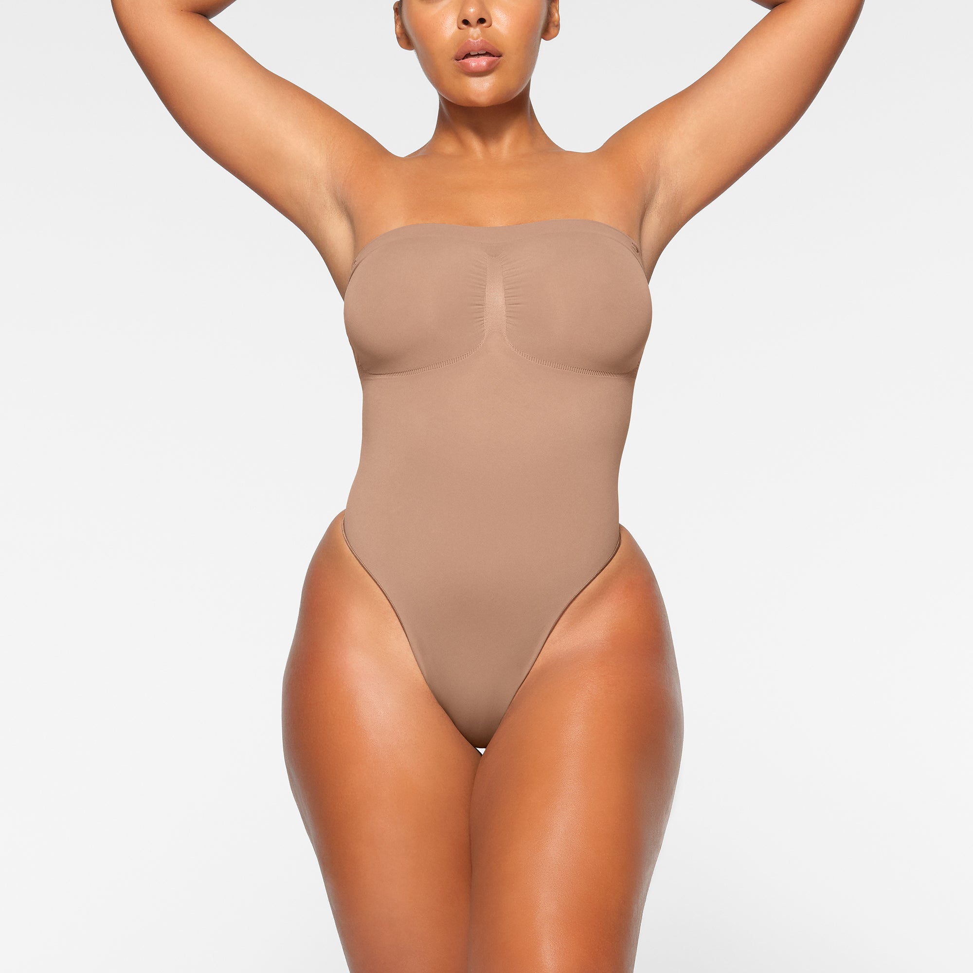 SEAMLESS SCULPT STRAPLESS THONG BODYSUIT | SIENNA
